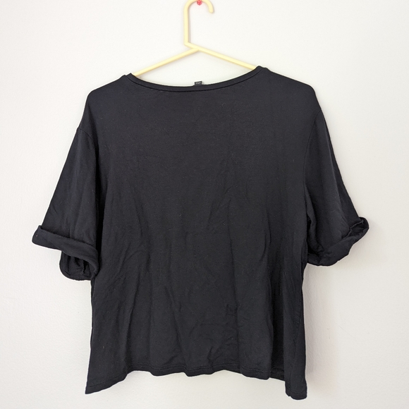 Express black soft cropped t shirt size M medium - Picture 3 of 4